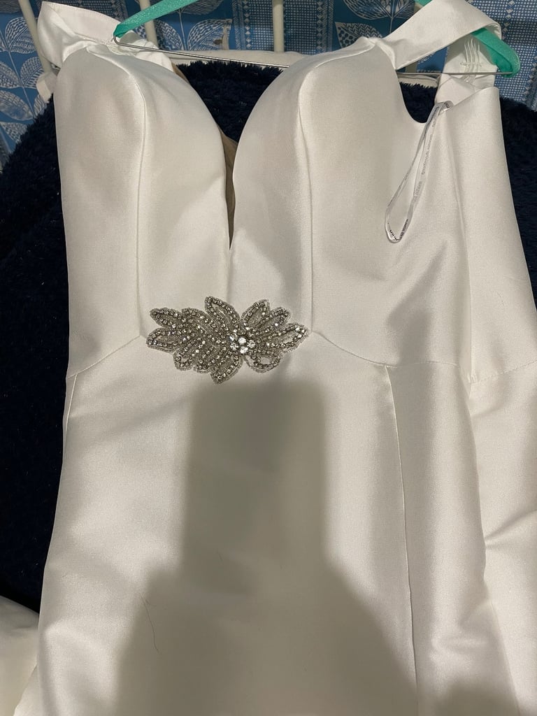 image for Gorgeous designer cathedral length wedding dress designed by Mark Thornburg 