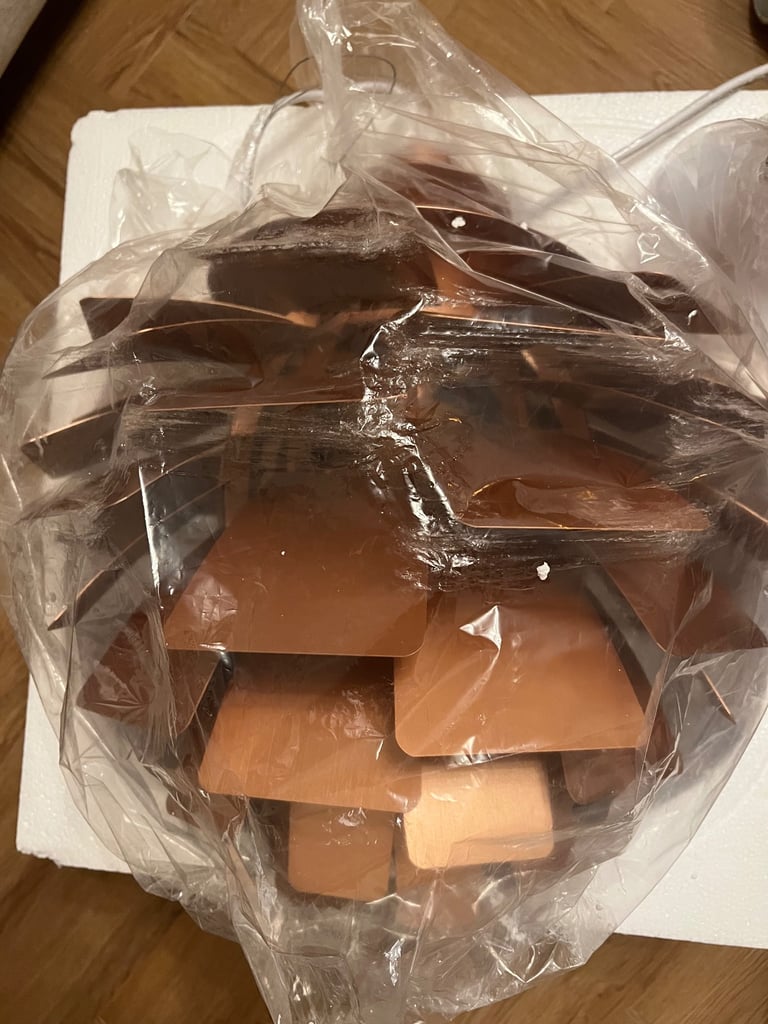 image for Modern Copper Pendant Lamp – 48 cm Diameter (Brand New)