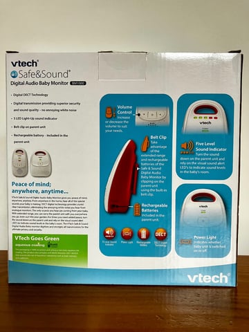 New VTECH Safe Sound Digital Audio Baby Monitor BM1000 in