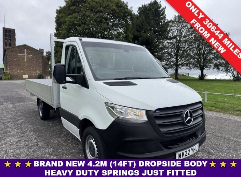 2022 Mercedes-Benz Sprinter 2.0 315Cdi 3.5t. New 4.2m.(14ft) Dropside Body, Euro 6, 150ps DROPSID...