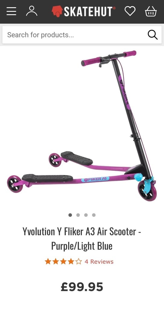 image for Yvolution Y Fliker A3 Air Scooter - 3 Wheel Scooter - Can Deliver 
