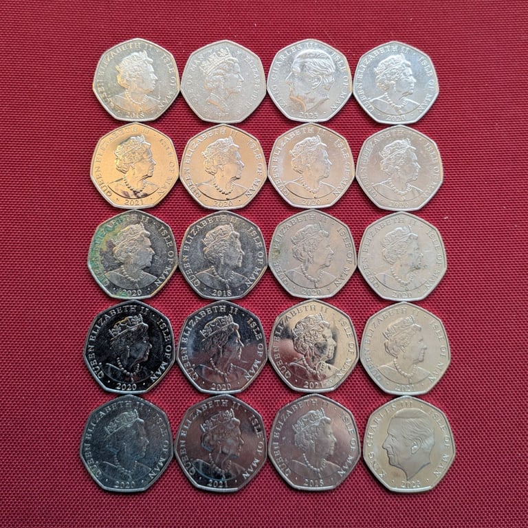 £2.50 each Lovely 50p ISLE of MAN #5 coins