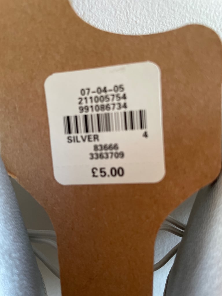 Silver Pumps.  Size 4