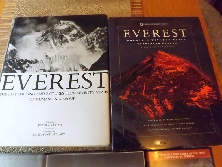Mountaineering ~ Great Bundle ~ Mount Everest books and DVD bundle see descr for info