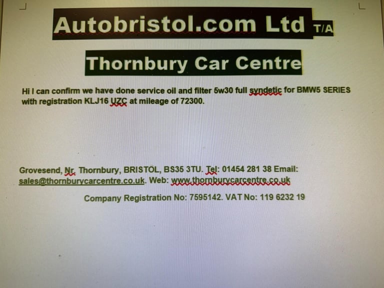 2016 BMW 5 Series 520d [190] SE 4dr Step Auto SALOON DIESEL Automatic