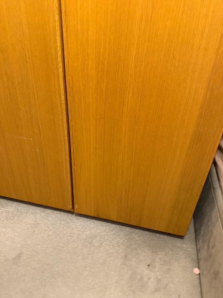 FREE DELIVERY HABITAT SOLID OAK 2 DOOR WARDROBE GOOD CONDITION