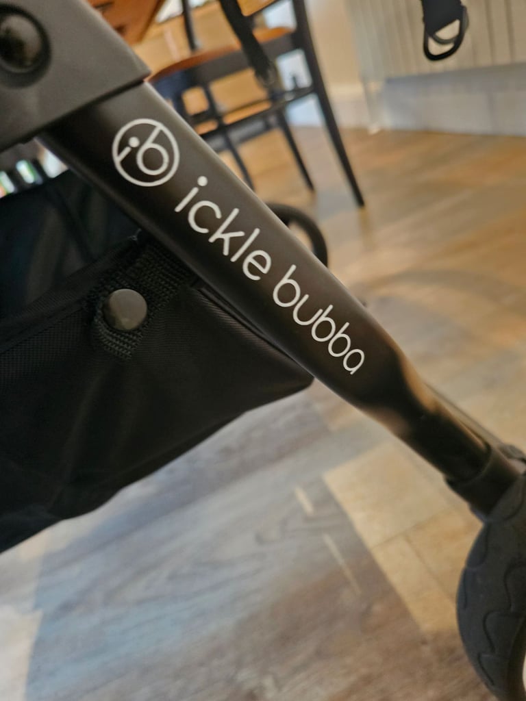 Ickle Bubba Venus Prime Double Stroller Pram with Bassinet Black