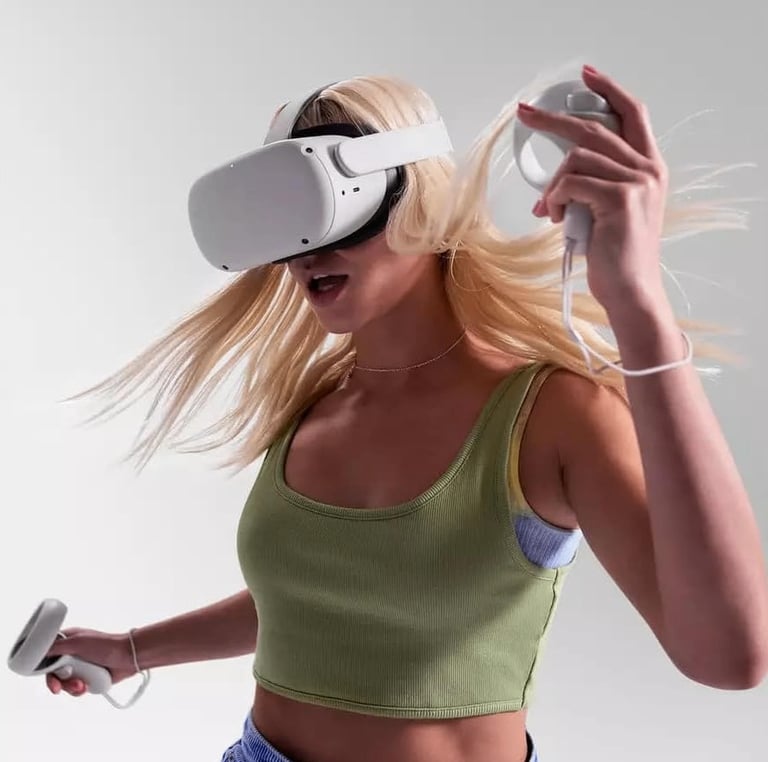 Meta/Oculus Quest 2 VR Advanced All-In-One Headset (With Controllers) - 128GB- Boxed