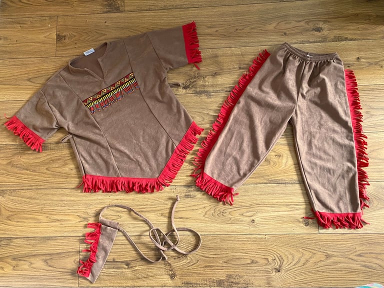 HALLOWEEN KIDS NATIVE AMERICAN INDIAN KIDS DRESS UP COSTUME BLOOMING MARVELLOUS AGE 3-4 YEARS 