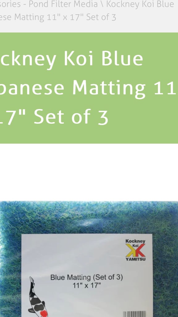 Kockney Koi Blue Japanese Matting 11" x 17" 