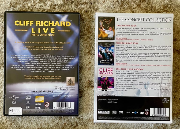 Cliff Richard Concerts 7 DVD Gift Set *Postage Available* Christmas Present for Mums