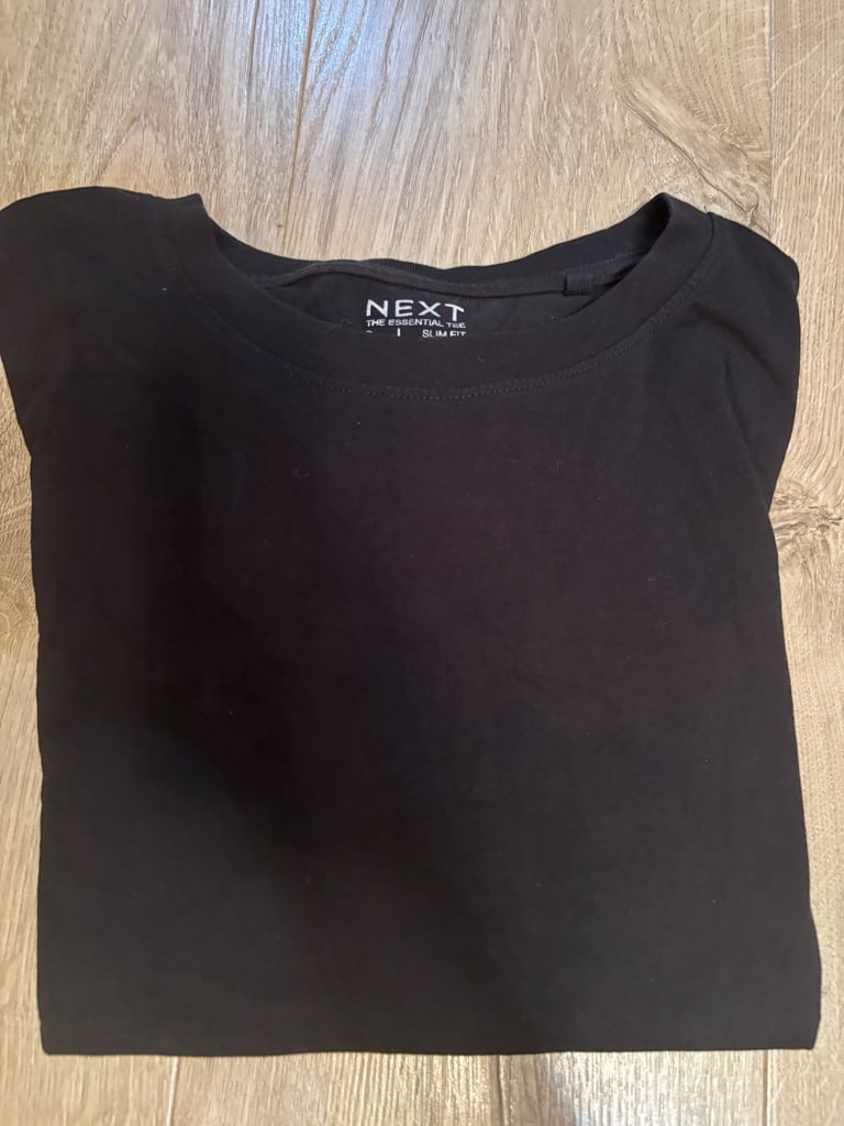 Next, black, slim fit, small, t-shirts, mens 