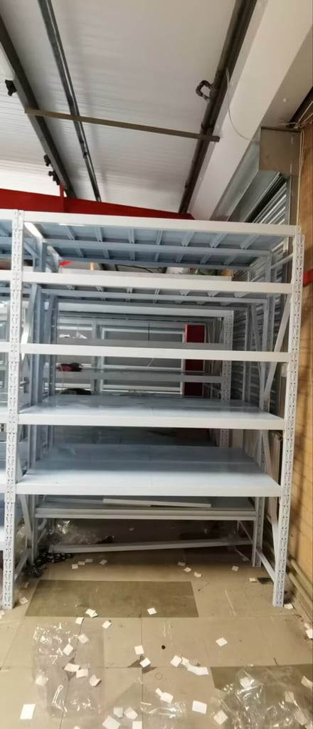 image for Heavy duty 5 tiers white shelving racking units 150 x 200 x40cm