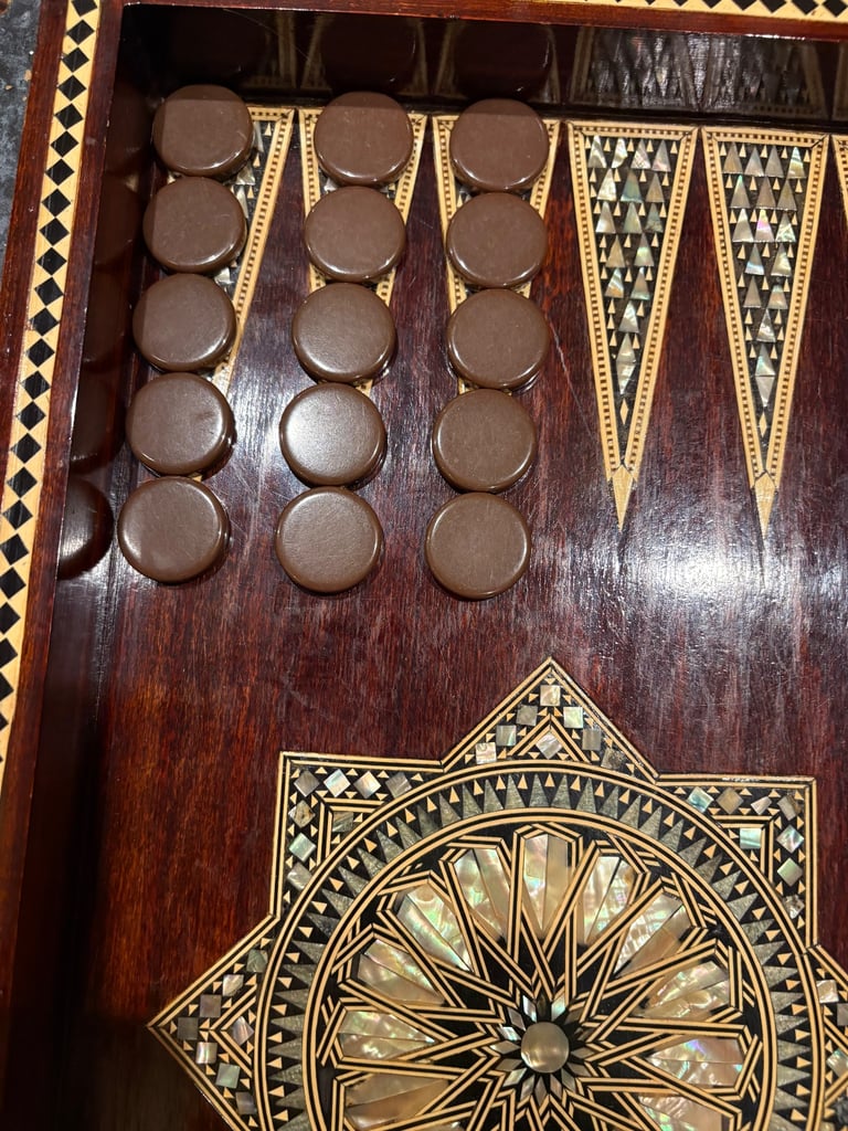 Vintage backgammon hand made board 