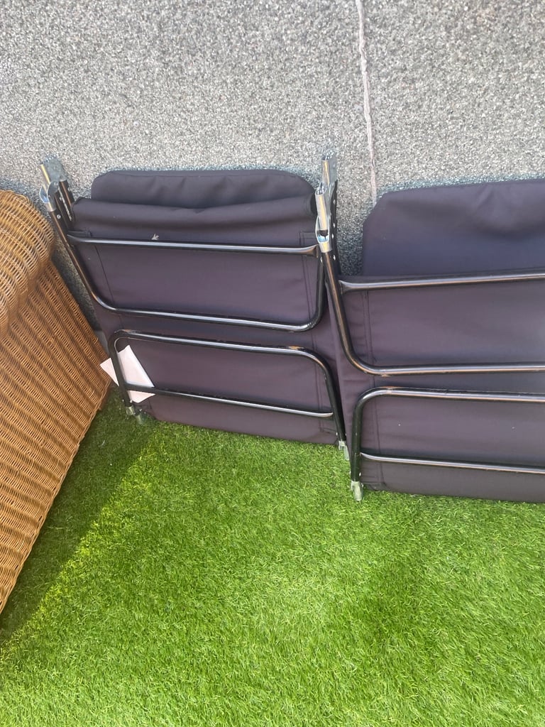 X2 black next sun loungers 