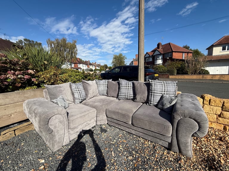 Grey Verona Corner Sofa 