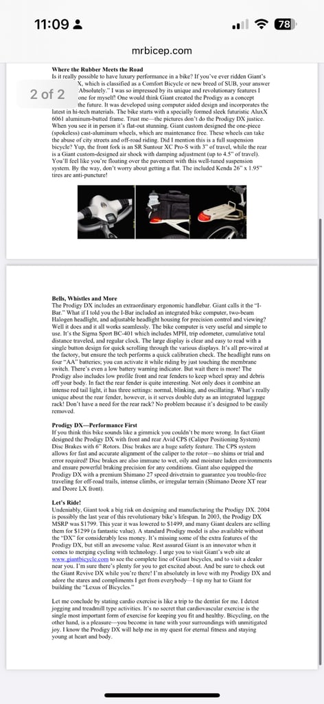 Giant Prodigy DX Urban Bike