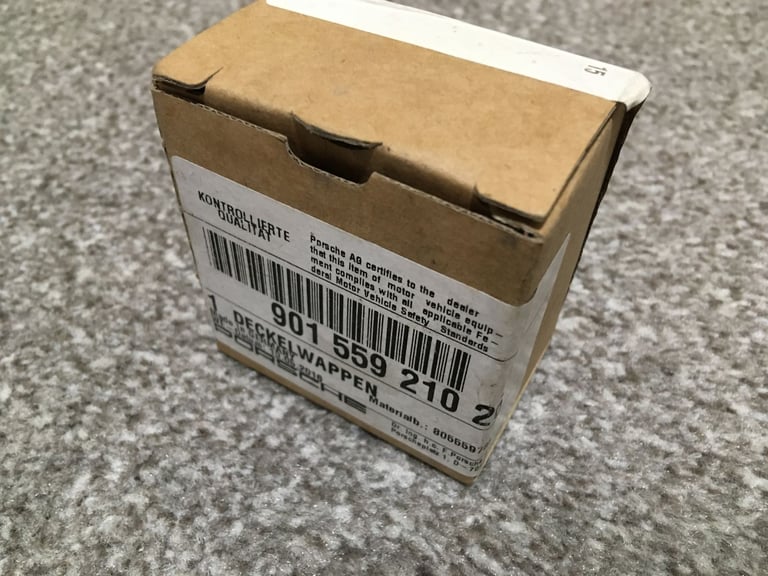 Porsche Gold Lid Emblem Bonnet Badge