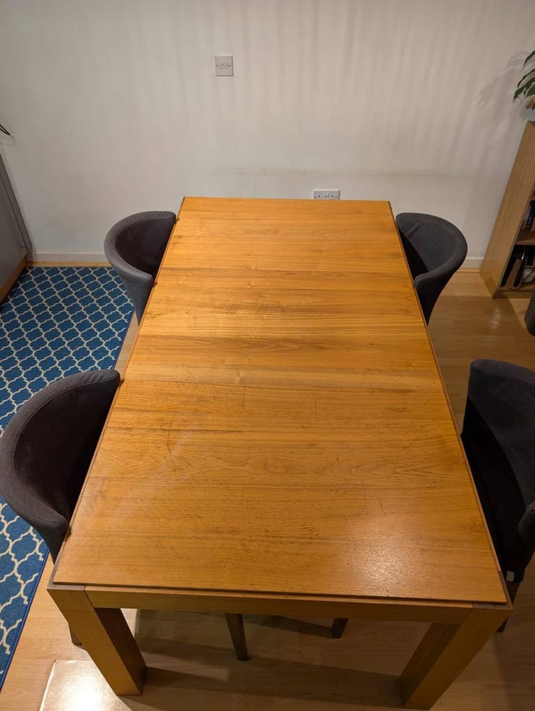 image for Extendible table and chairs, 120 cm, 180 cm, 240 cm