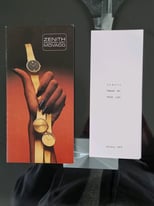 A Rare 1979 Zenith 'Modern Art Movado' Watch Leaflet. Price List.