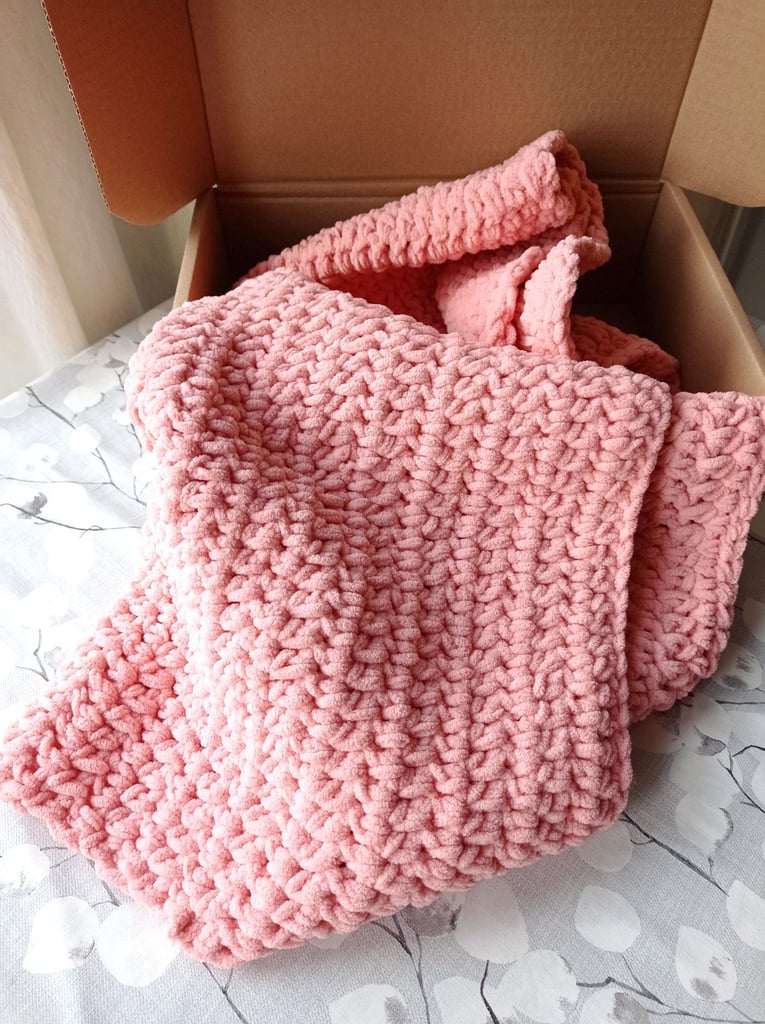 NEW! Handmade Crochet Baby Blanket Set with Hat, Boots and Mittens