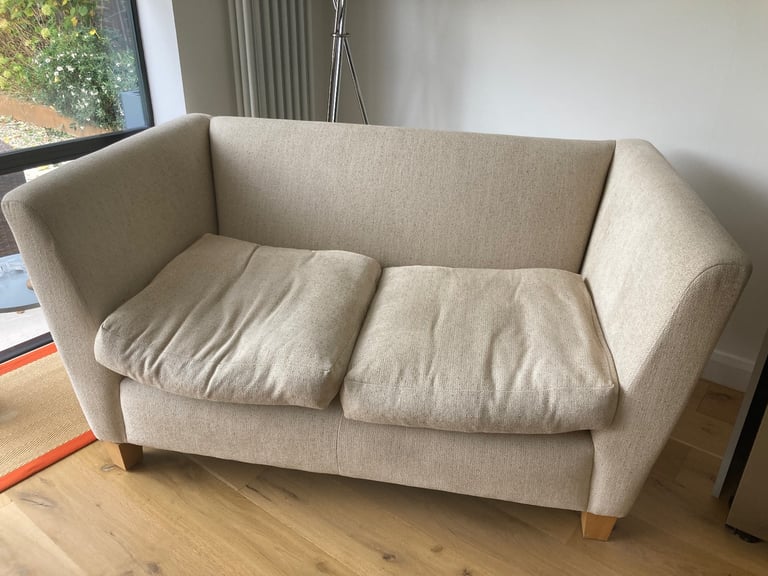 Natural two seater sofa 