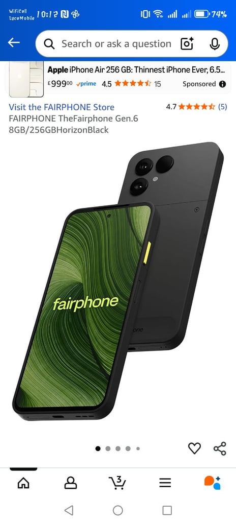 Fairphone gen 6 8gb/256gb
