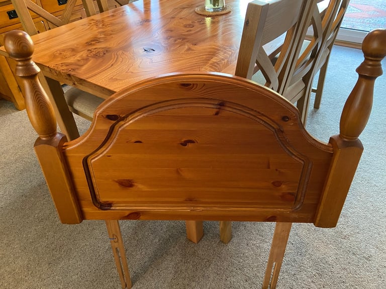 Pine Wooden single bed headboard 