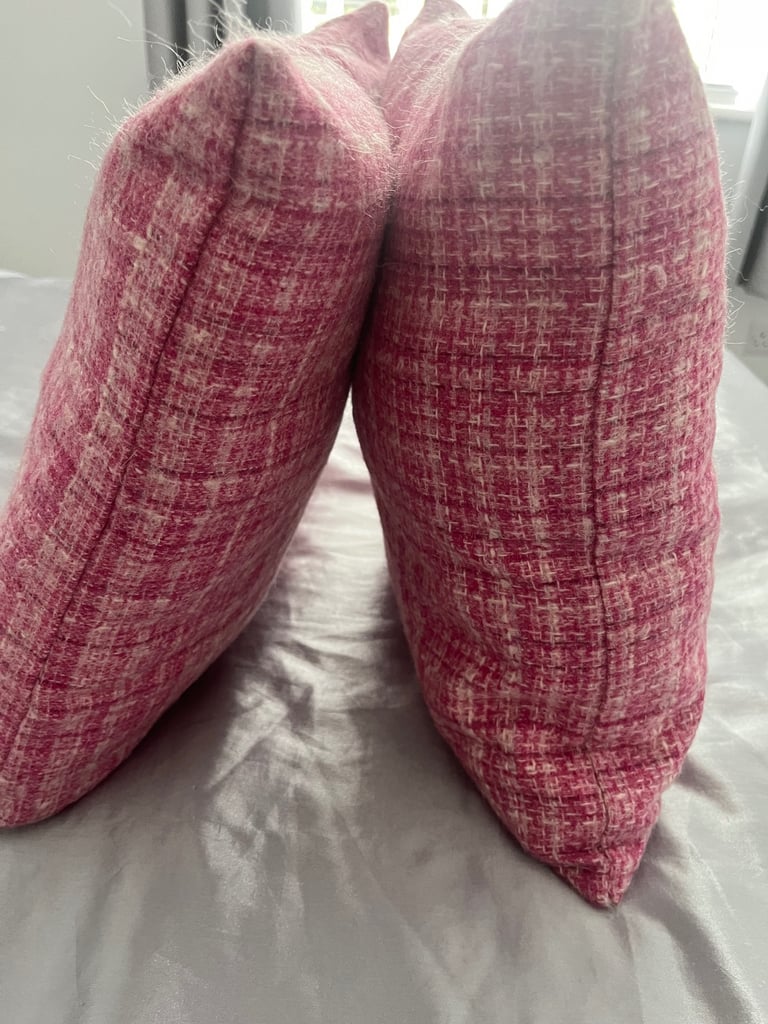 Cushions - Pair of Laura Ashley Wool Cushions with Duck Feather inserts