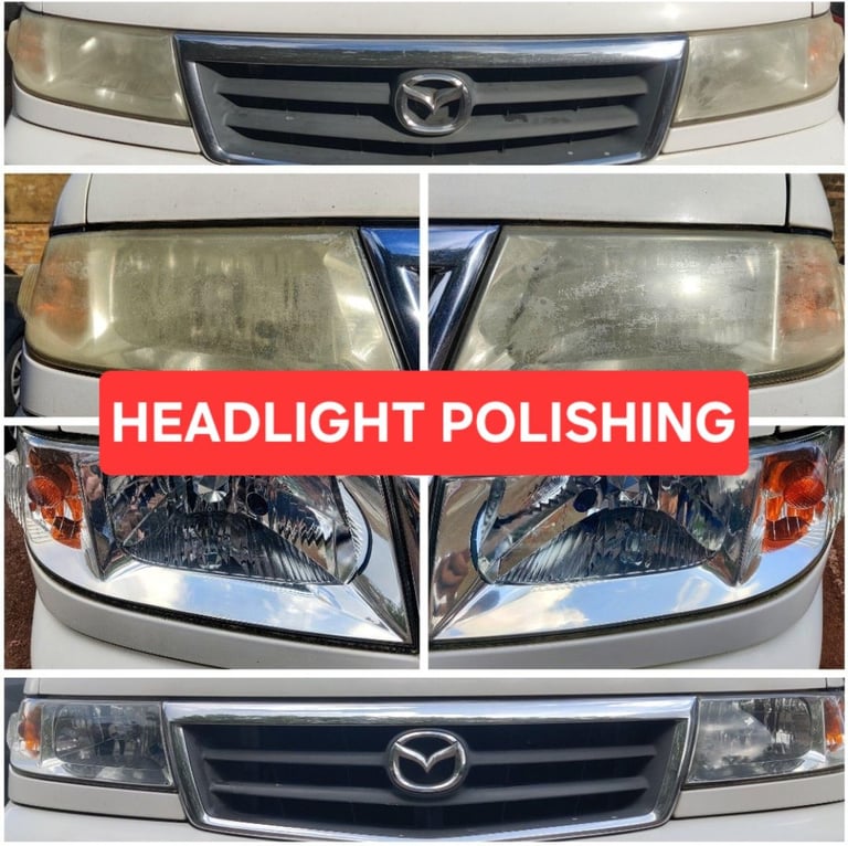 image for Headlight polishing service to remove haze and restore clarity 