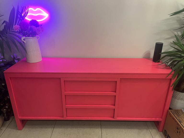 image for Hand painted wooden cabinet