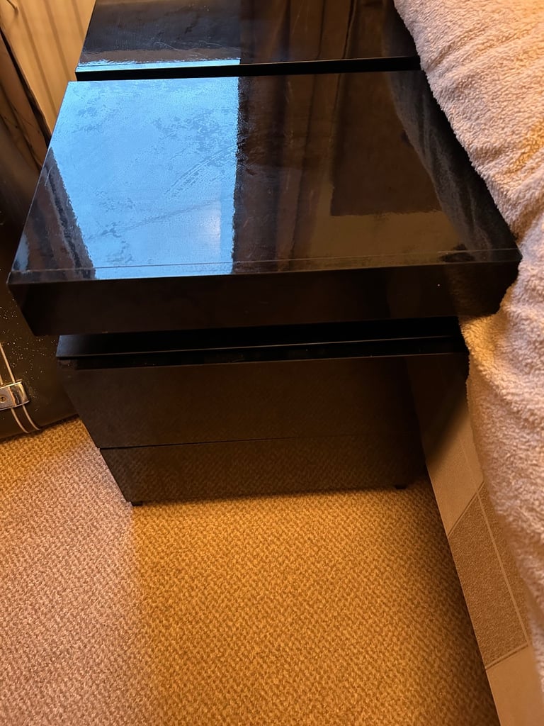 image for 2 Black beside cabinets