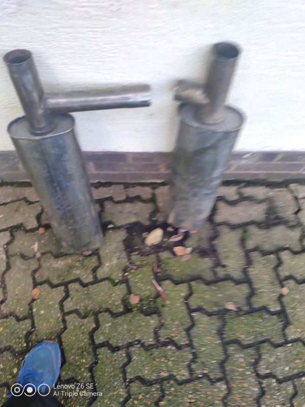 TR8 / TR7 center stainless steel exhaust silencers