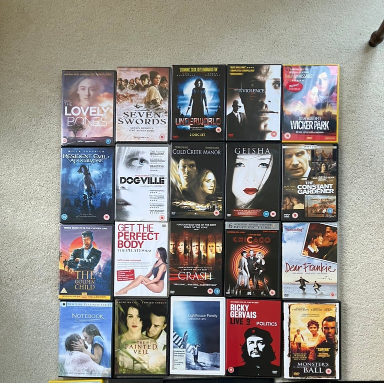 24 Crime/Drama/Thriller/Action/Fantasy/Musical DVDs – Region 2 £1 each