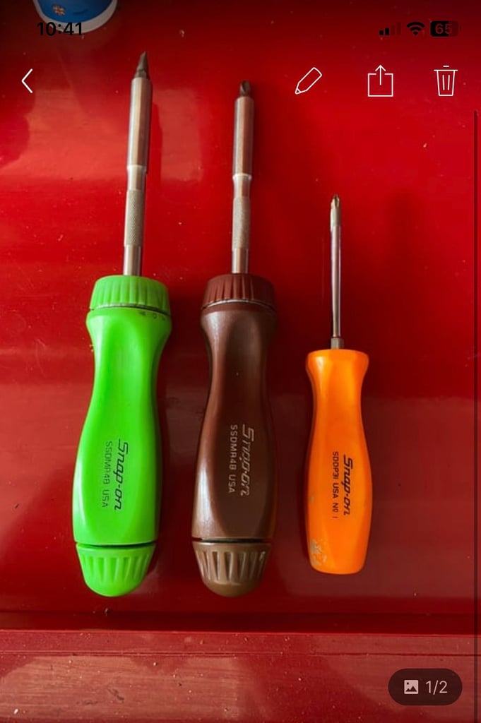 Snap on screwdrivers