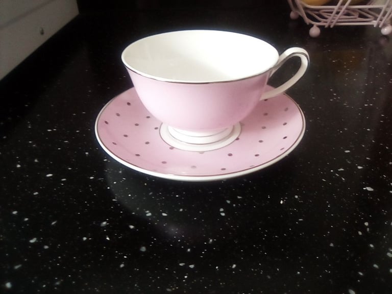 image for Pretty brand new cup and saucer from Bombay Duck, London.
