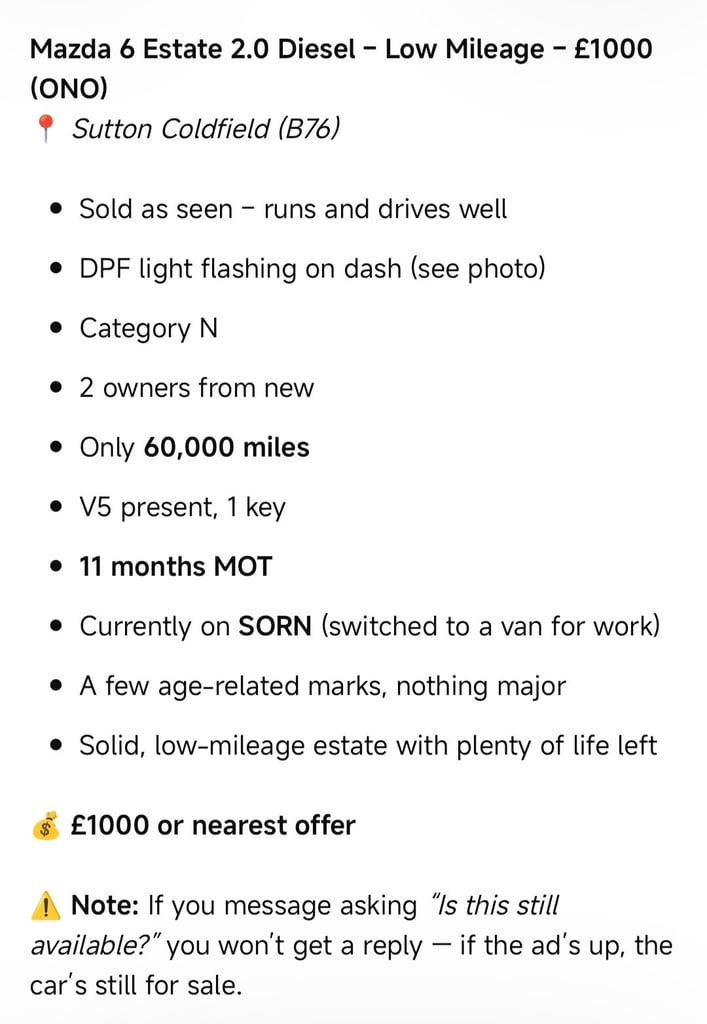 Mazda, 6, Estate, 2008, Manual, 1999 (cc), 5 doors