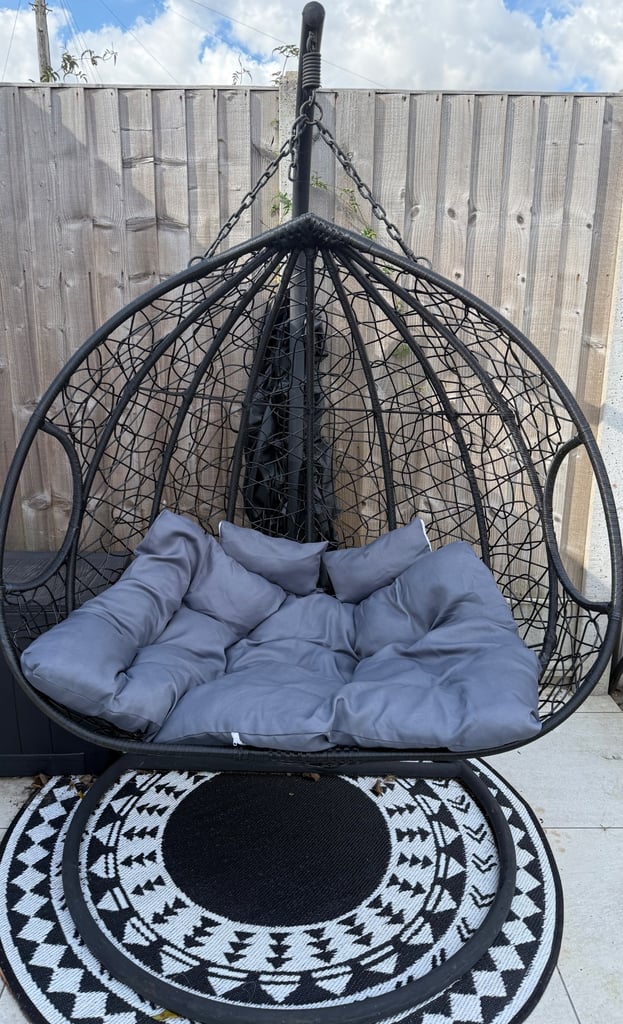image for Swing Egg Chair double - black 