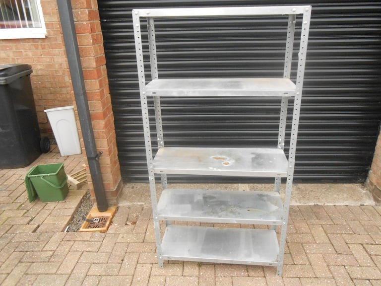 Stainless steel garage shelving unit