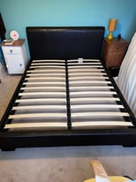 leather double bed frame DELIVERED