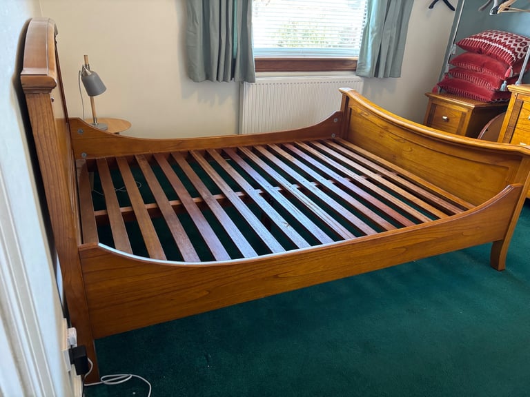 Cherrywood king size bed frame 