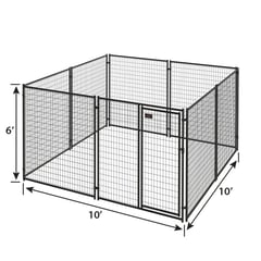 image for 10ft x 10ft DogHouse Welded Wire Mesh Steel Dog Runs / Kennel Kits (chicken rabbit coop pen)