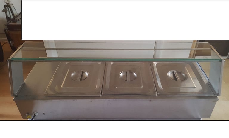 Bain Marie - Commercial Heated Display unit with glass surround (counter top)