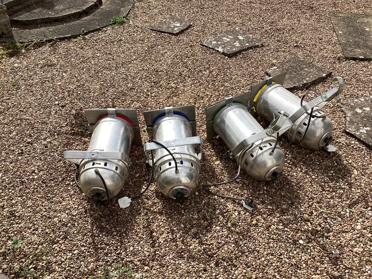 Set 4 Thomas Par Cans Spun Aluminium VGC Stage Festival Display Bar Restaurant