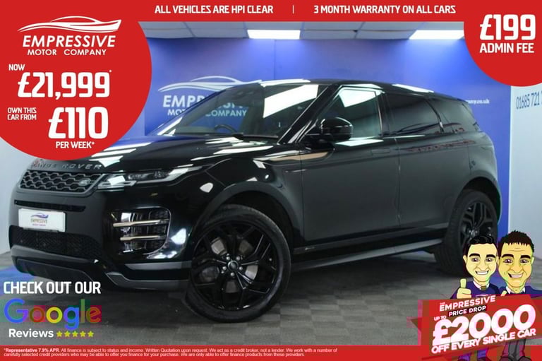 2019 69 LAND ROVER RANGE ROVER EVOQUE 2.0 D180 R-DYNAMIC SE SUV 5DR DIESEL AUTO 