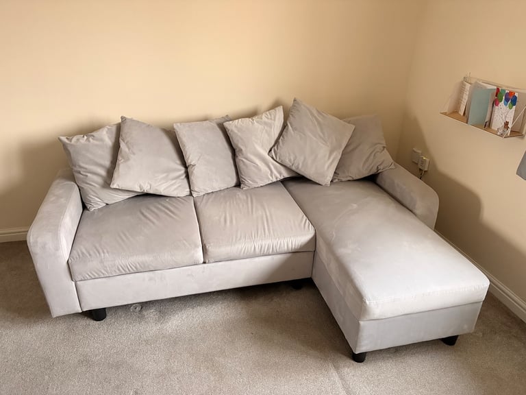 image for Grey corner sofa with storage