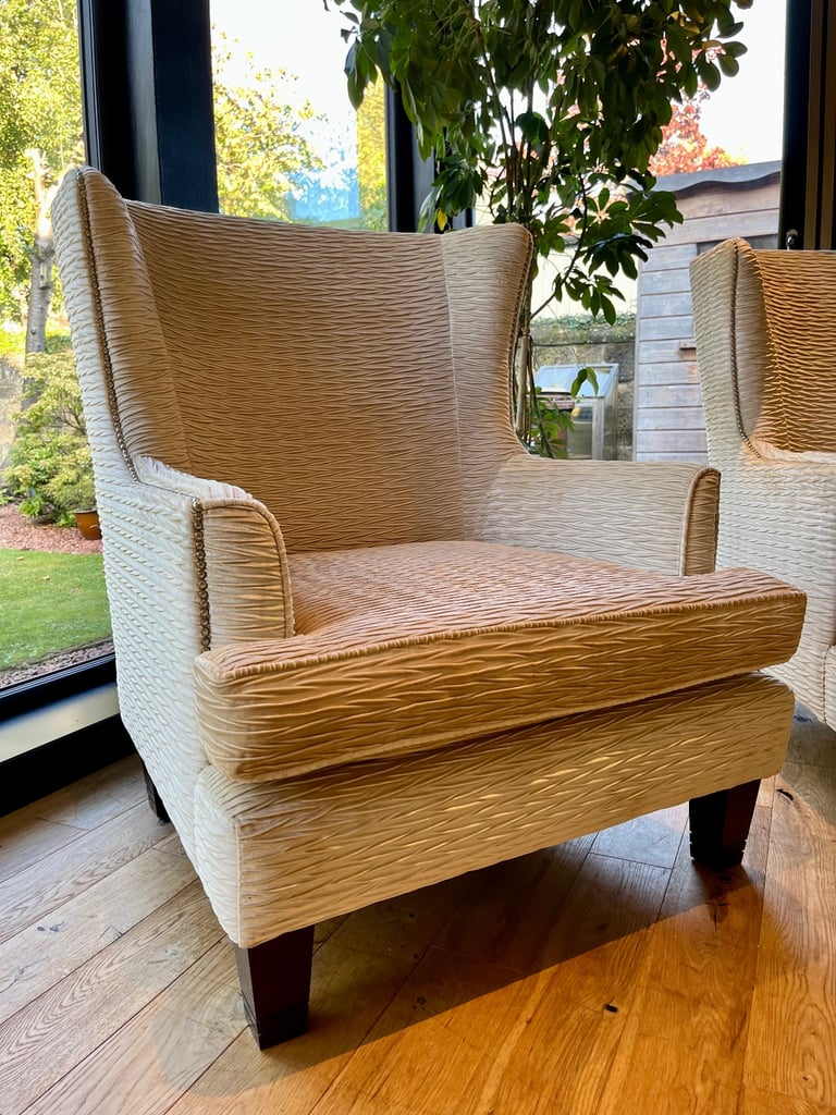 Pair of 2 Luxury Bespoke Designer Armchairs (Open to Offers)