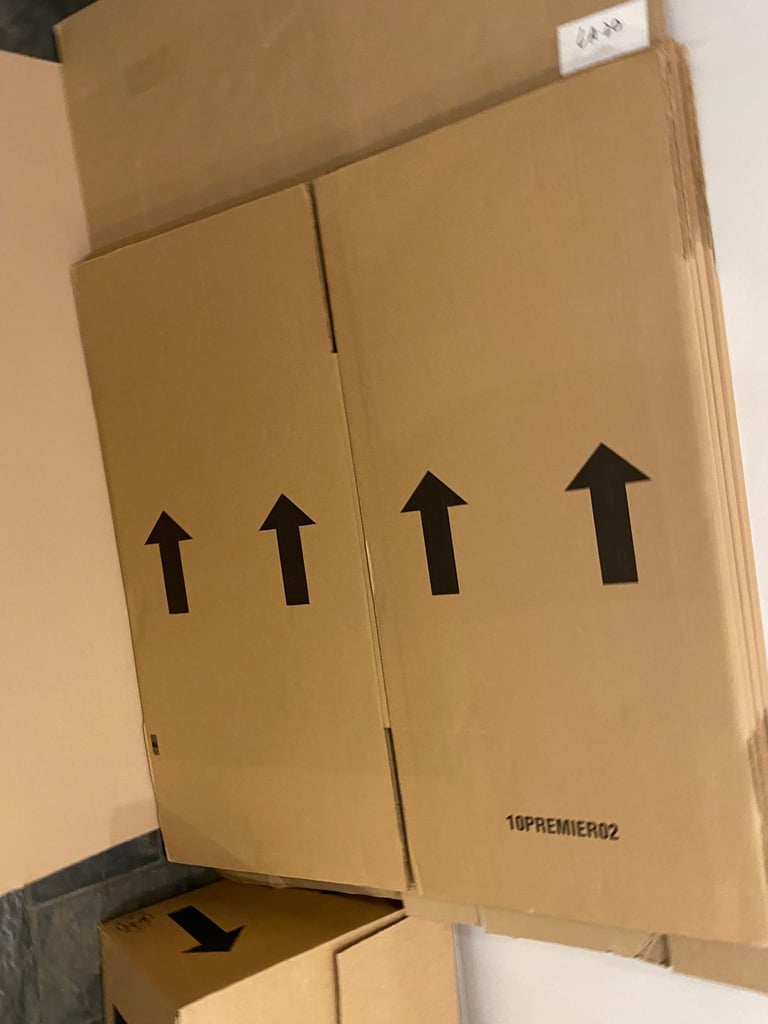 Ten Brand New Cardboard Moving Boxes