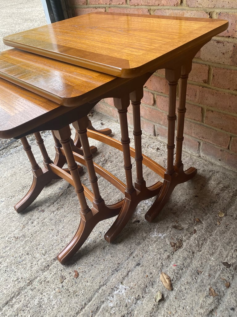 Vintage Nathan Nest Of 3 Tables –Mid Century Modern Retro