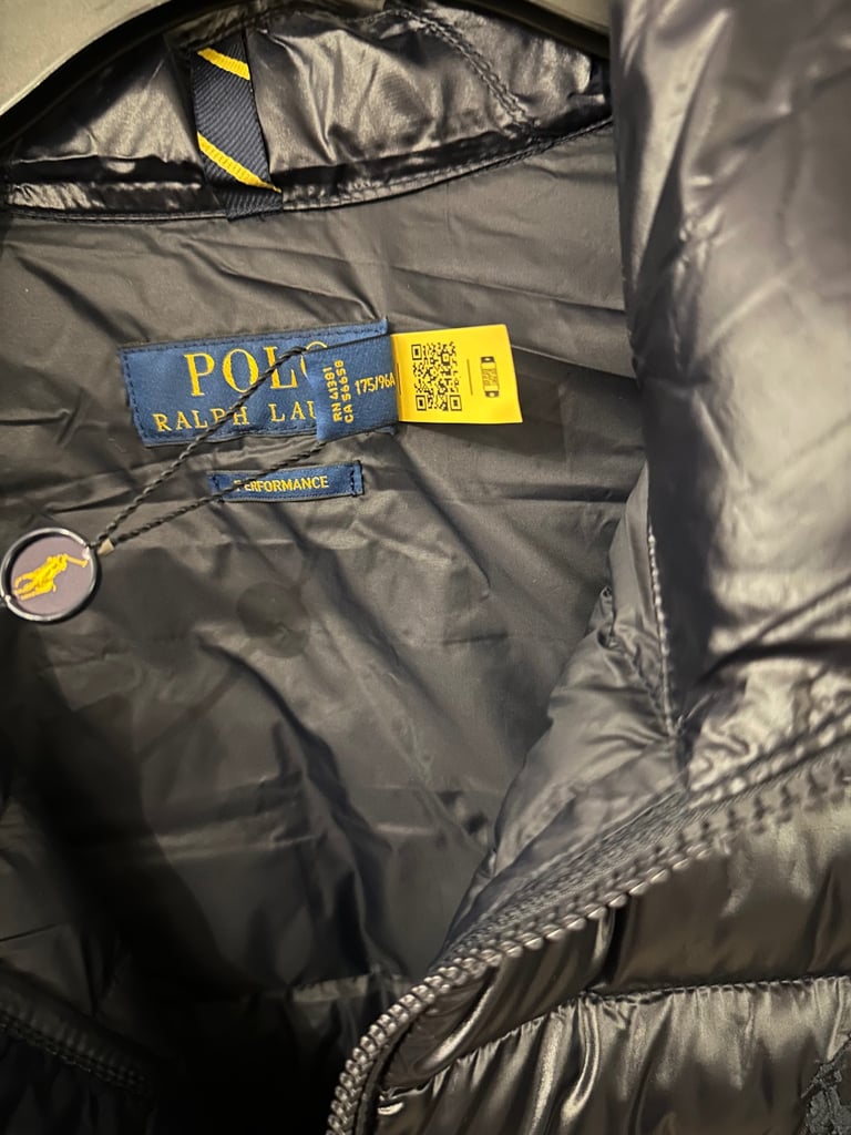 Polo Ralph Lauren Terra Glossy Insulated Bomber Jacket Navy Size M